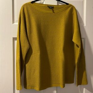 EUC Eileen Fisher mustard/ochre sweater size L